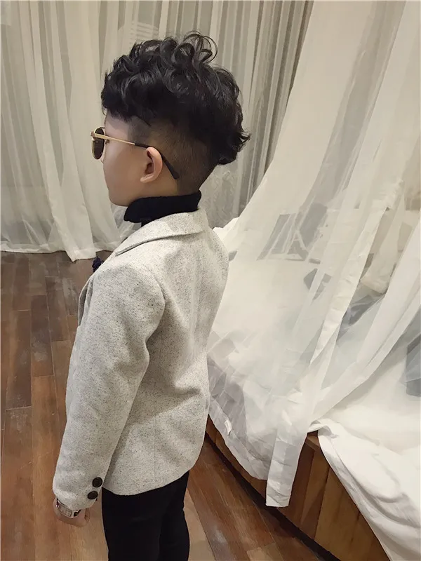 Торжественное пальто для мальчиков детская одежда свадьбы черно-белое детский