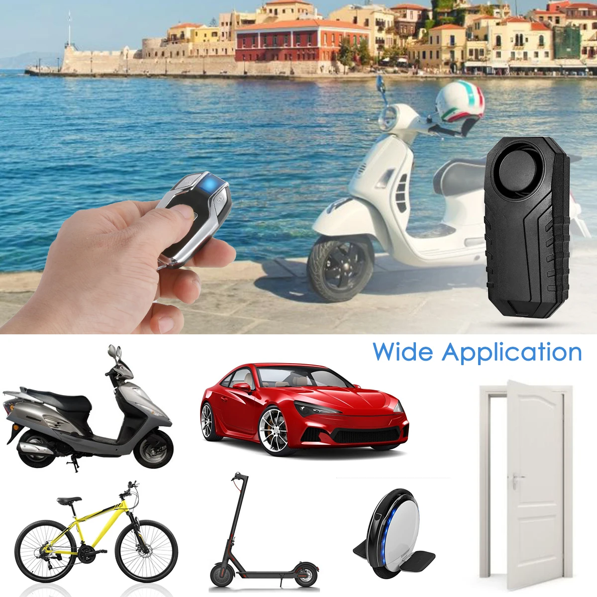 Водонепроницаемая супер Громкая беспроводная Противоугонная сигнализация для