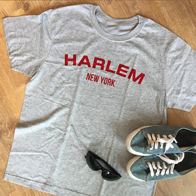 Футболка с принтом мужские футболки без рукавов платье хлопковая Harlem Нью Йорк