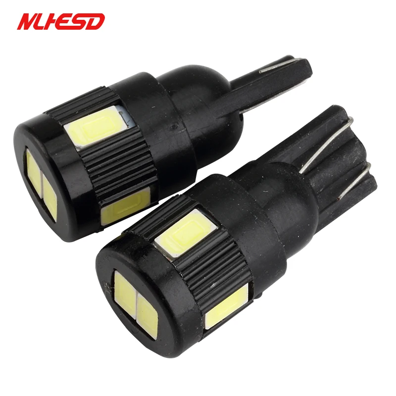 100x High power led car light t10 6smd 5630 5w5 DC 12-24V non-polar Aluminum Bulbs Side Marker Parking Lightn Width Lamp Led | Автомобили