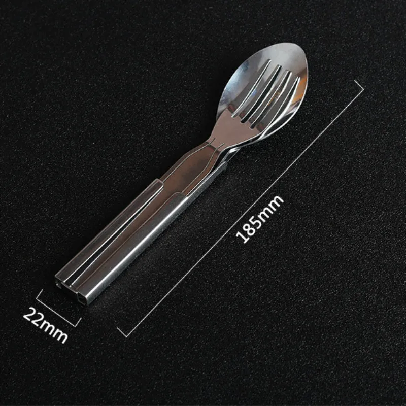 4 шт./компл. столовые приборы из нержавеющей стали для кемпинга