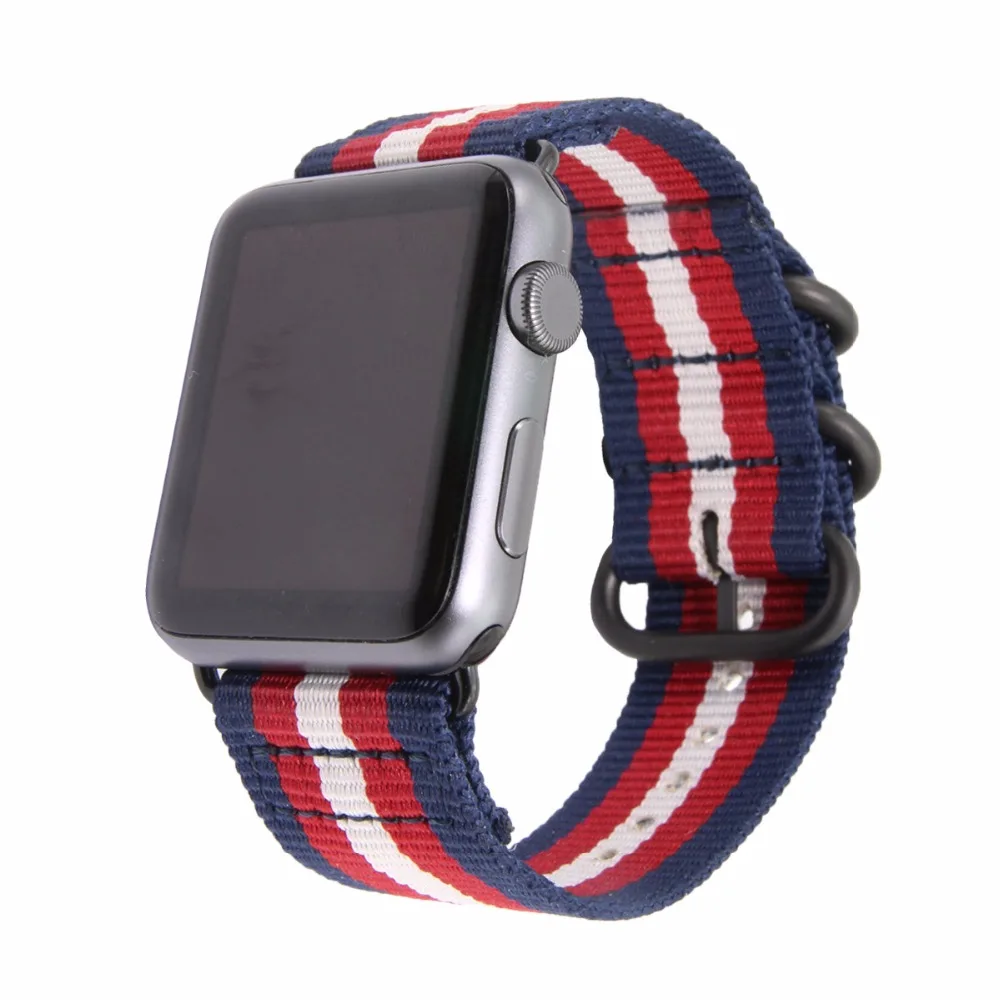 Ремешок Onthelevel нейлоновый для Apple Watch модный простой полосатый атласный браслет