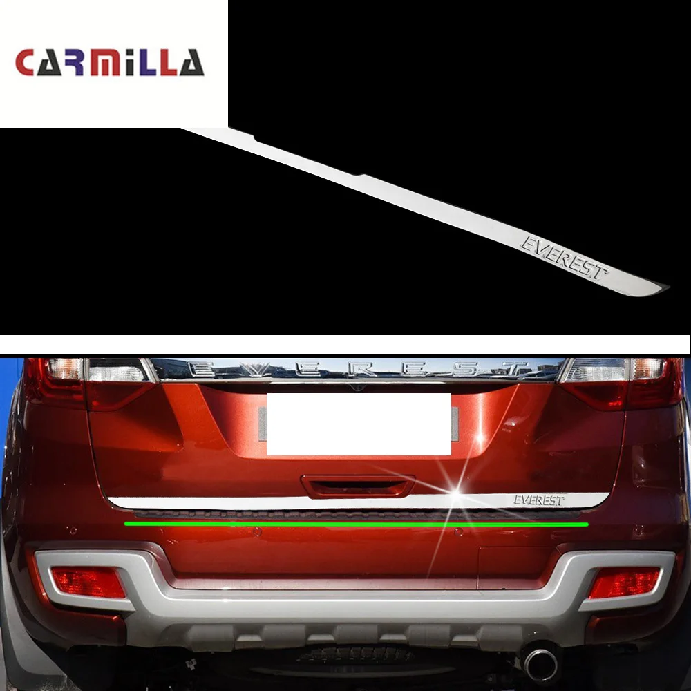

Car Rear Bumper Trim Fit for Everest 2015 - 2018 Stainless Steel Car Back Bumper Decoration Sticker for Ford Everest Accessories