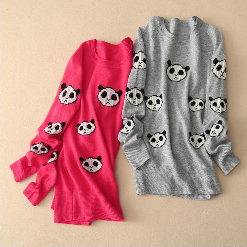 Зимние пуловеры для женщин 2018 100% чистый кашемир вязаный пуловер с вышивкой