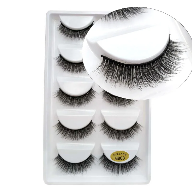 50 пар роскошных норковых 3D накладных ресниц объем Мягкие Длинные Поддельные