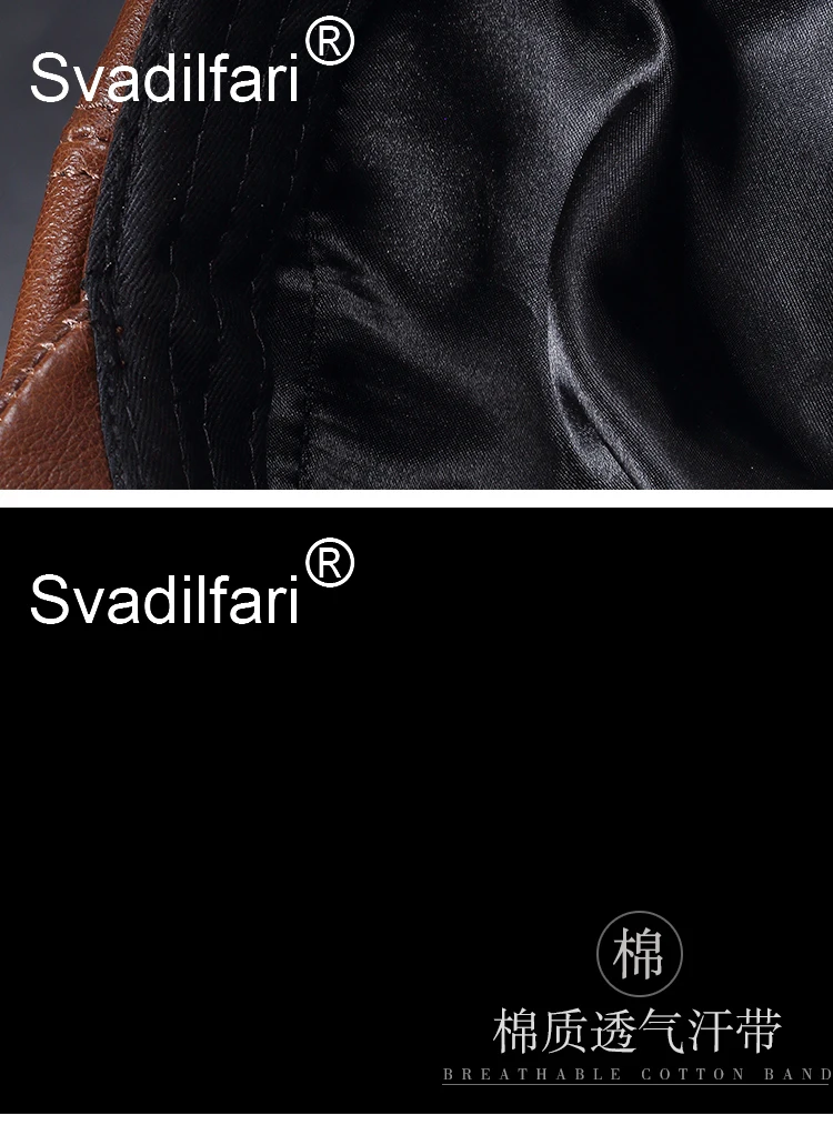 Svadilfari, осенняя мужская шапка из натуральной кожи, берет из воловьей кожи, Элегантная Модная кепка с язычком для молодых студентов, Снэпбэк Кепка s для мужчин