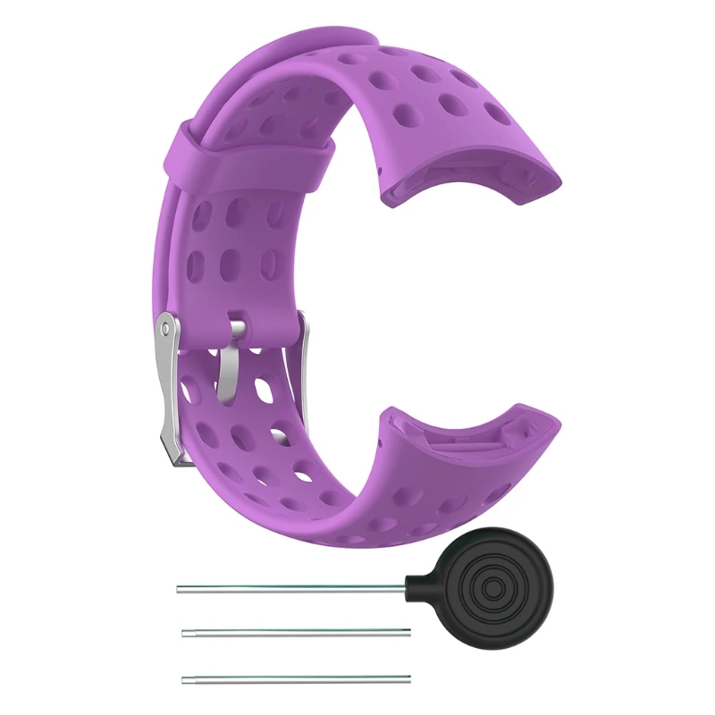 purple OOTDTY прочный сменный силиконовый ремешок на запястье для SUUNTO Quest M1 M2 M4 M5 часы серии мужские смарт-аксессуары для часов - Цвет: purple