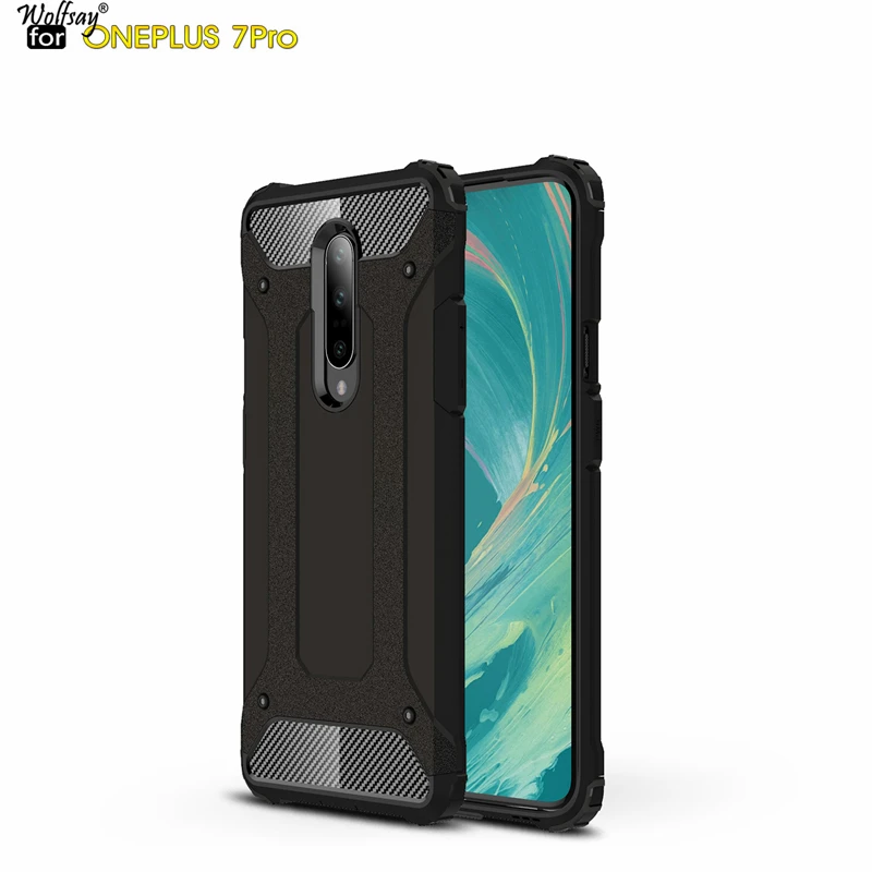 Чехол Wolfsay для Oneplus 7 Pro прочный защитный чехол из ТПУ и ПК One Plus деловые чехлы