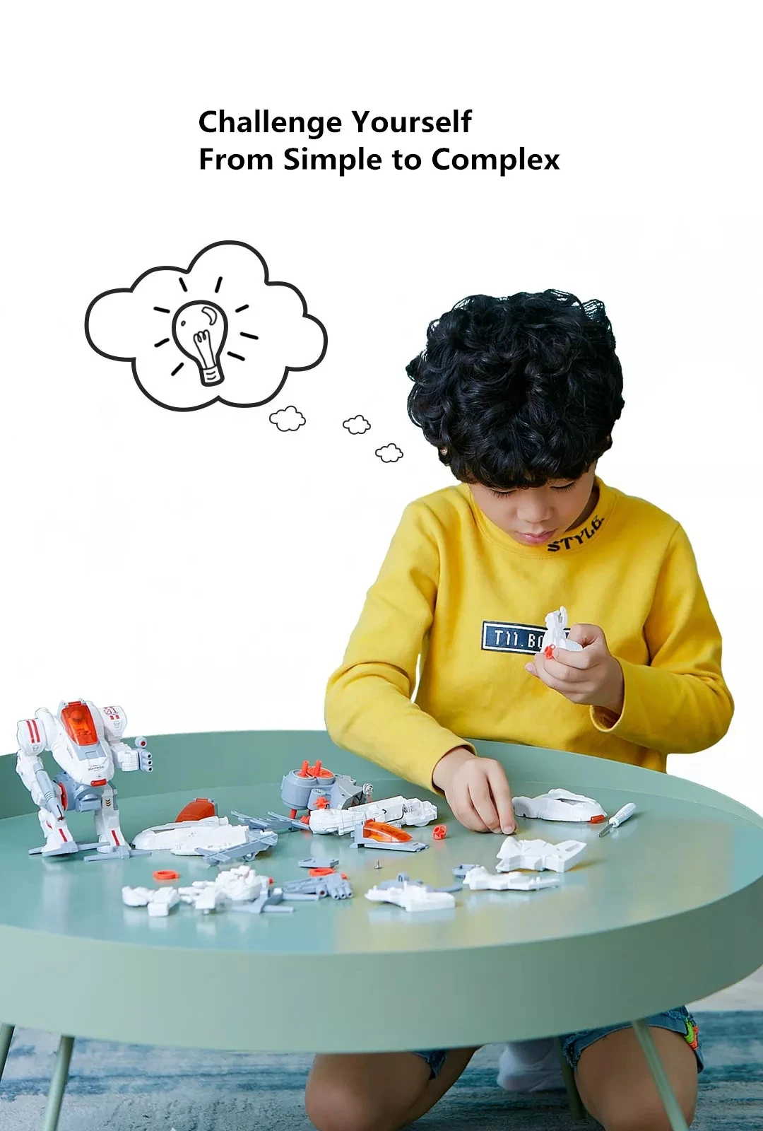 Xiaomi Mijia Youpin Bravokids робот строитель DIY строительные блоки РОБОТ строительство и кодирование комплект 54 в 1 костюм