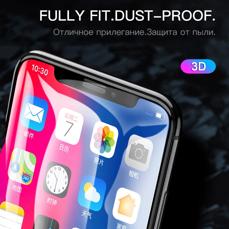 HOCO для Apple iPhone X 10 Full HD закаленное Стекло фильм Экран протектор Защитная 0 2 мм 3D