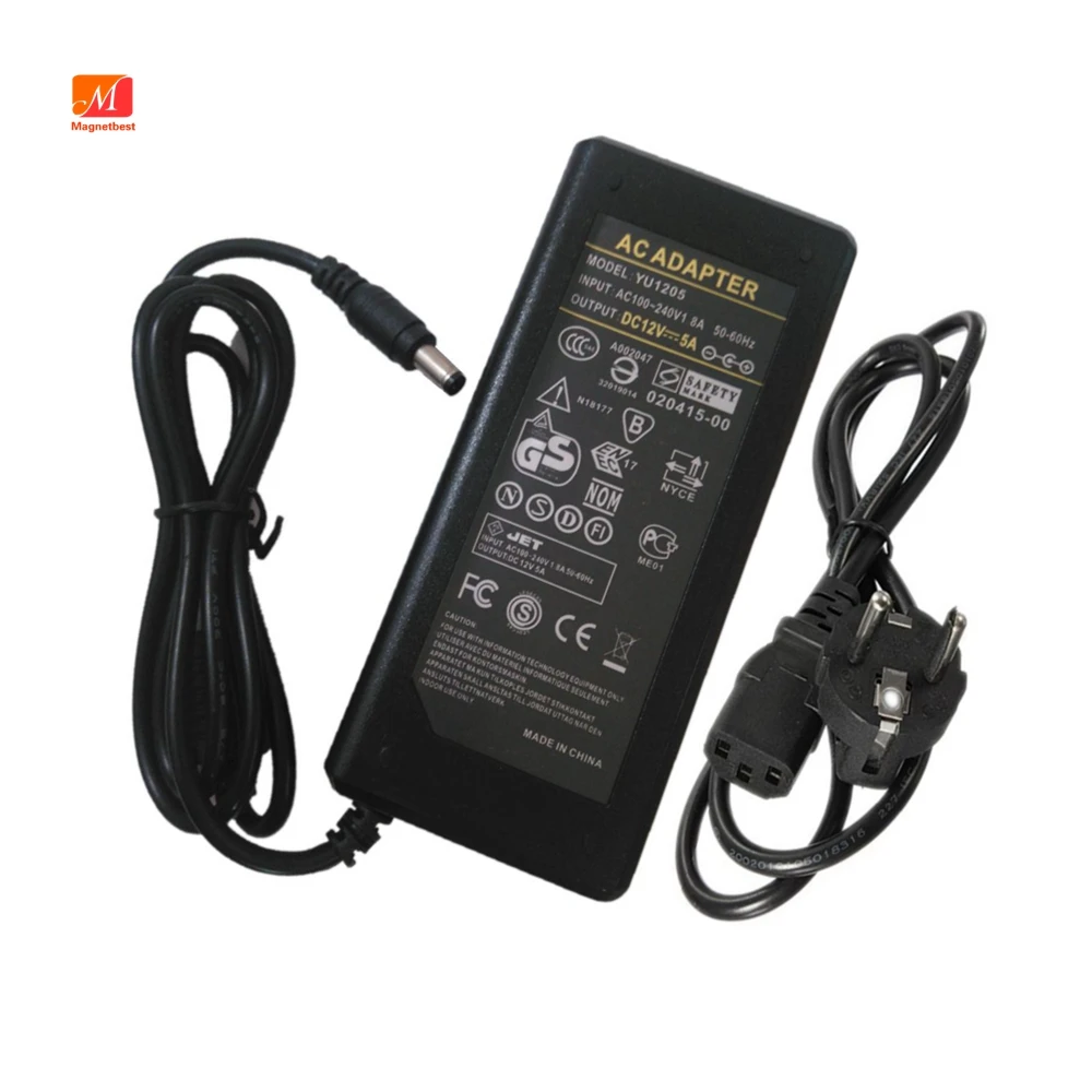 Lcd AC адаптер питания DC 12 вольт 5 ампер(12 V 5A) ЖК-монитор лэптоп 60W блок питания зарядное устройство