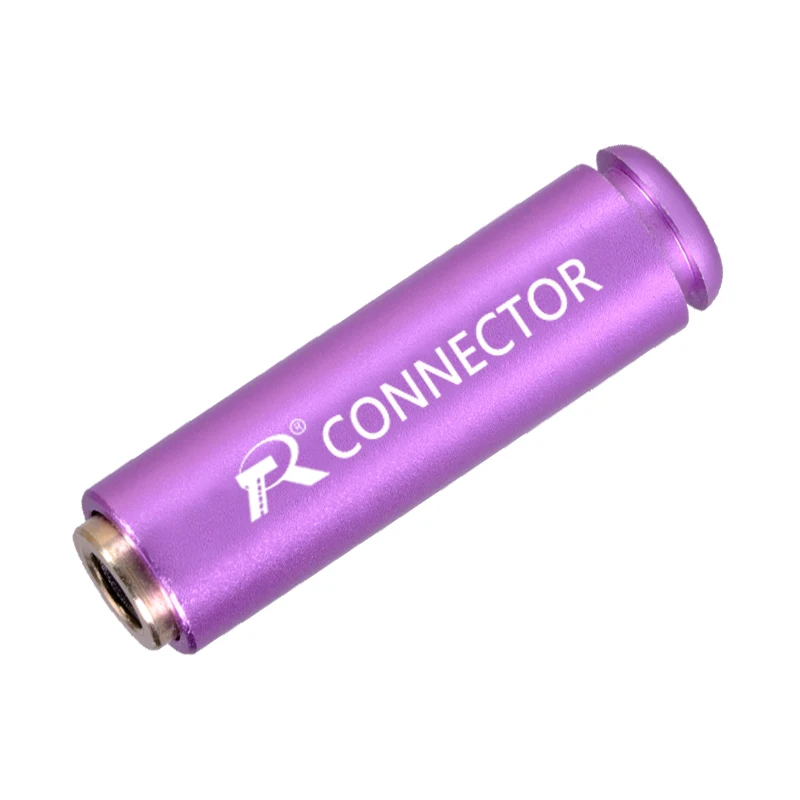Purple 10 шт./лот, 3 полюса, стерео 3,5 мм, мини-джек, алюминиевый корпус, Женский 3,5 мм разъем, стерео провод, разъем, адаптер для наушников - Цвет: Purple