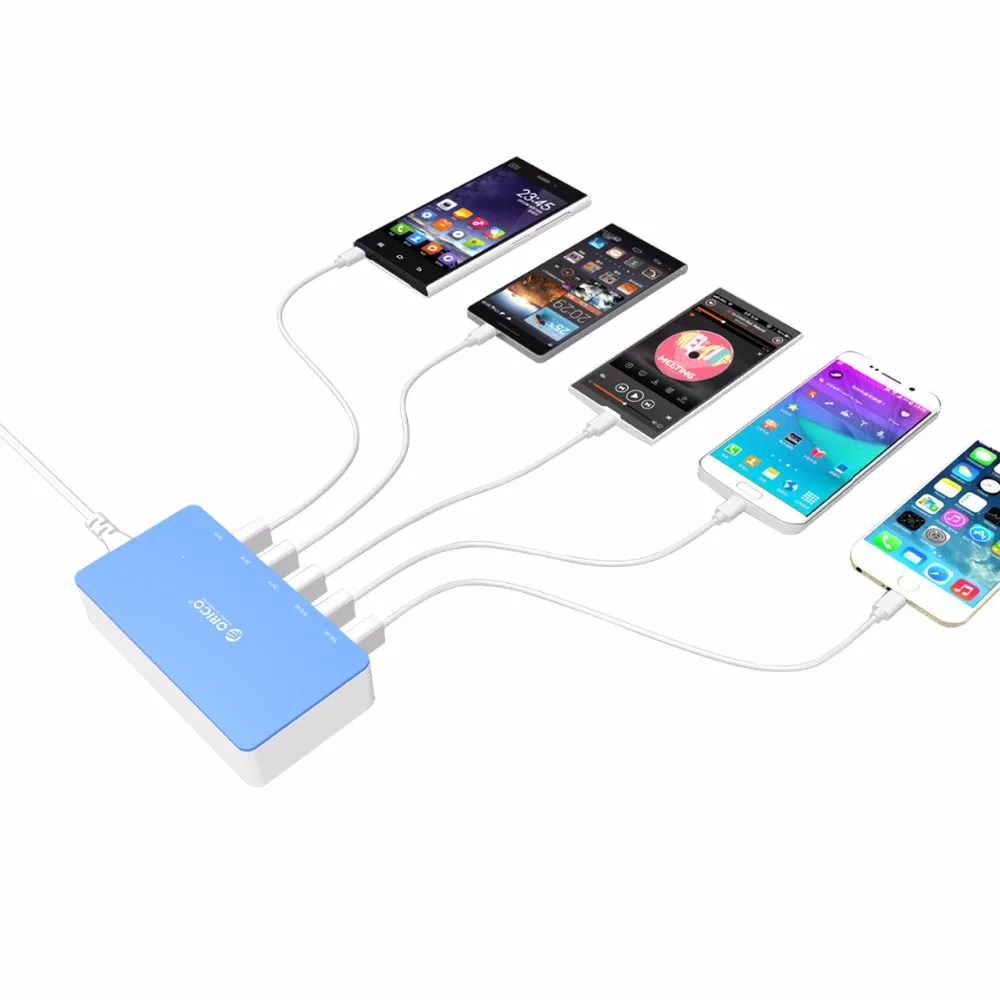 ORICO USB зарядное устройство универсальное дорожное зарядное устройство настольное 5 портов зарядное устройство для Xiaomi huawei samsung Tablet