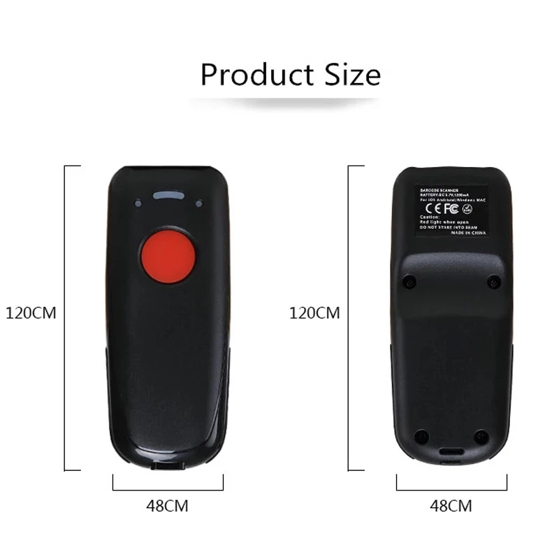 Портативный беспроводной Bluetooth сканер штрих кодов высокоскоростной CCD код