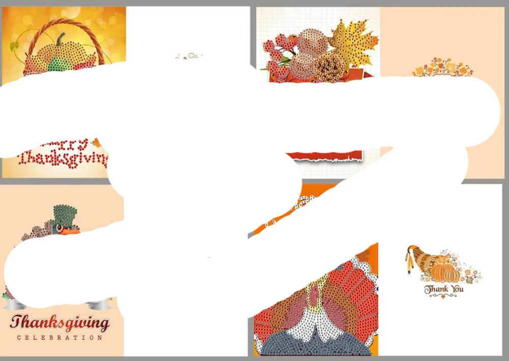 Алмаз Живопись карты 4 один комплект на День Благодарения DIY благодарения thankgiving
