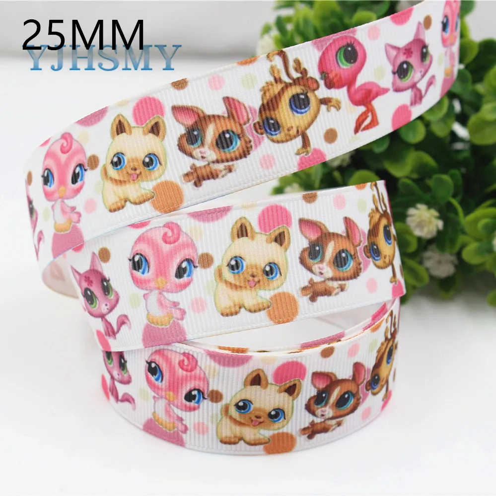 YJHSMY H-17506-125 22 мм 10 ярдов мультфильм ленты термопечать grosgrain Свадебные аксессуары DIY