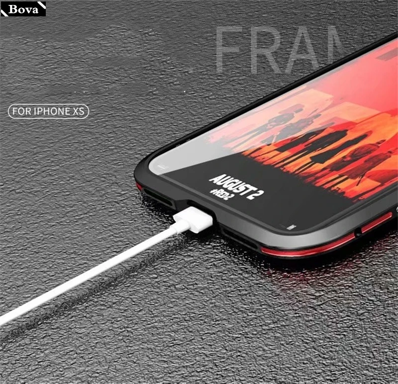 Роскошный роскошный Ультратонкий алюминиевый бампер для iPhone XR XS Max защитный