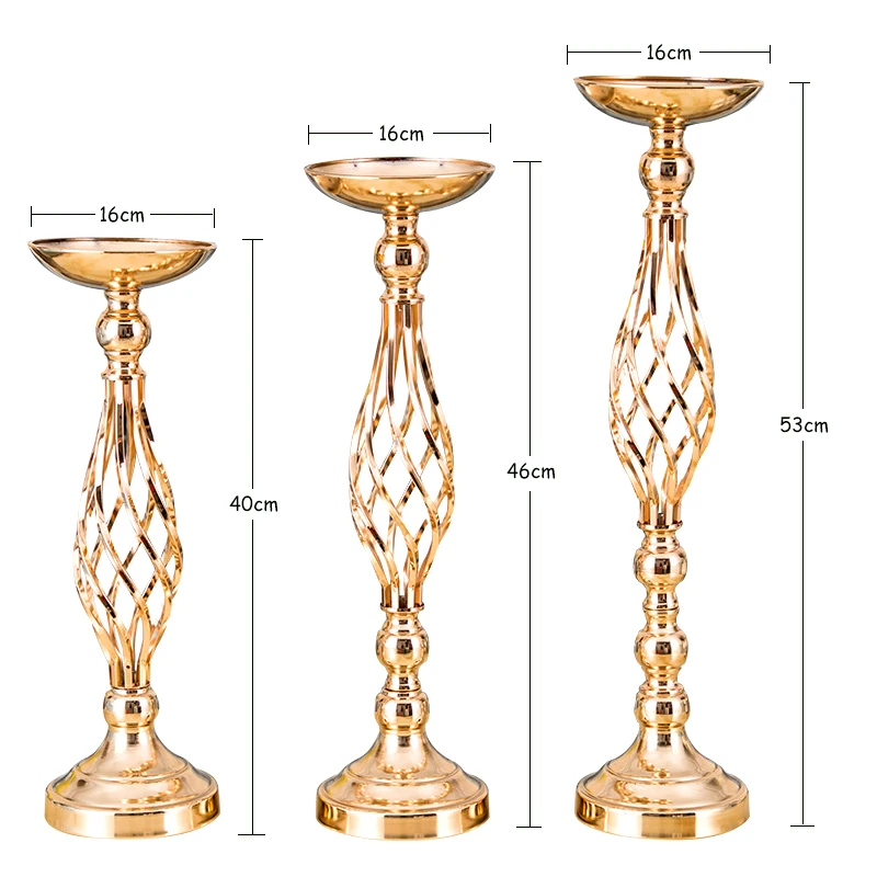 

JAROWN Iron Candlestick Continental Creative Ornaments Wedding Flower Arrangement Decor Home Candlelight Dinner Romantic Gift