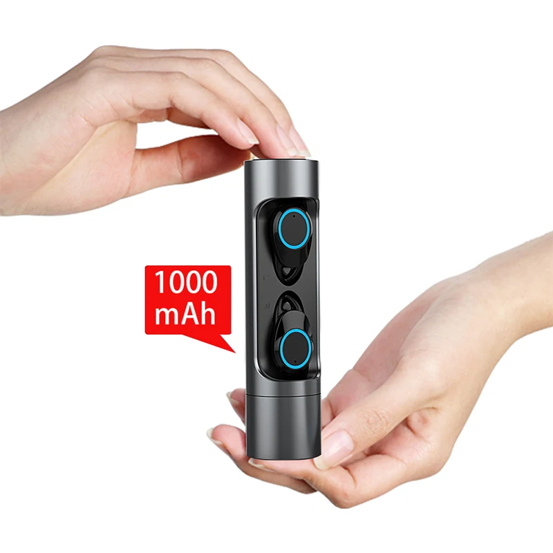 Bluetooth V5.0 наушники с зарядным устройством Портативный hifi освещает высококачественный звук водонепроницаемый наушники-вкладыши