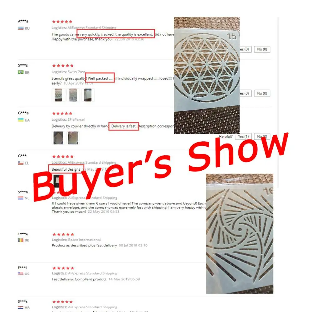 16 шт. Мандала пунктирные инструменты Шаблоны набор трафаретов для DIY живопись