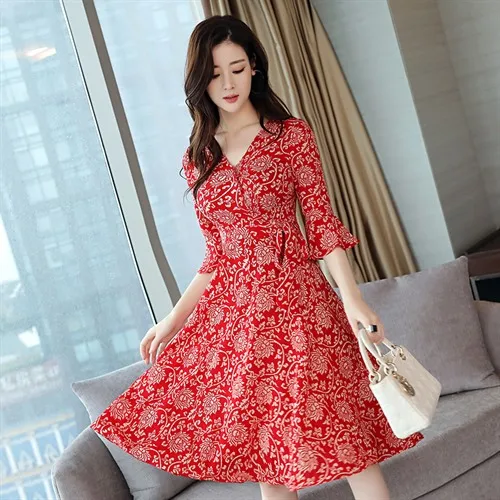 Новое поступление 2017 летнее короткое шифоновое женское платье с глубоким