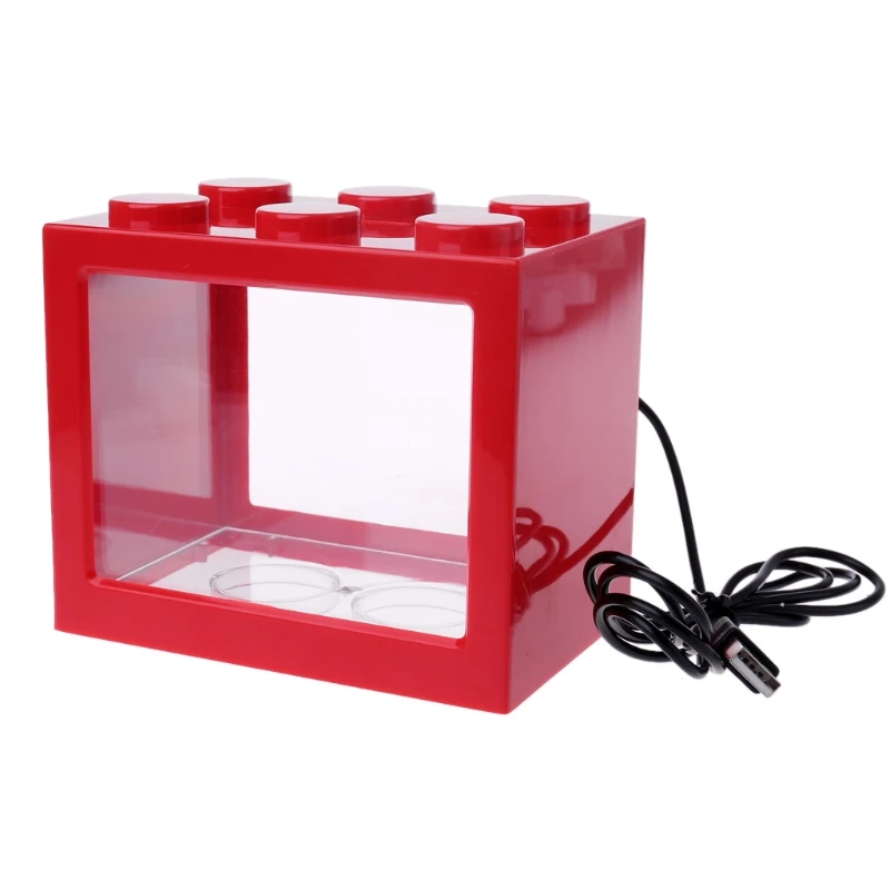 Red Мини-аквариум с USB, светодиодный светильник для аквариума Betta - Цвет: Red