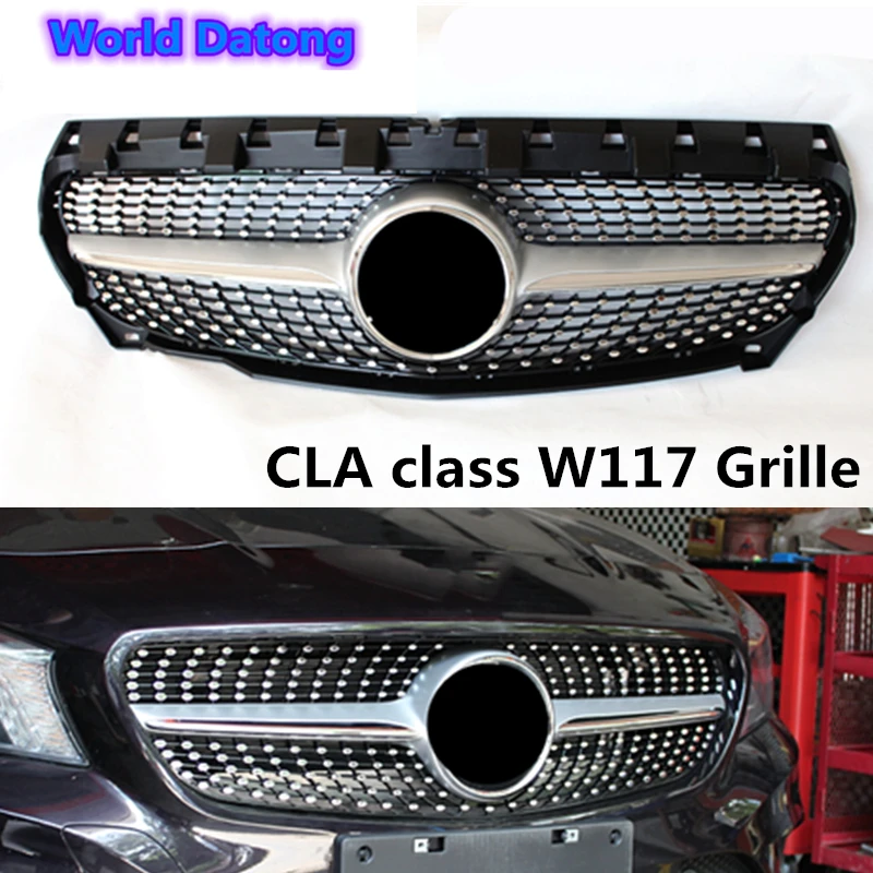 Бриллиантами Стиль Передняя решетка сетки для Mercedes W117 CLA Класс 2013 по настоящее
