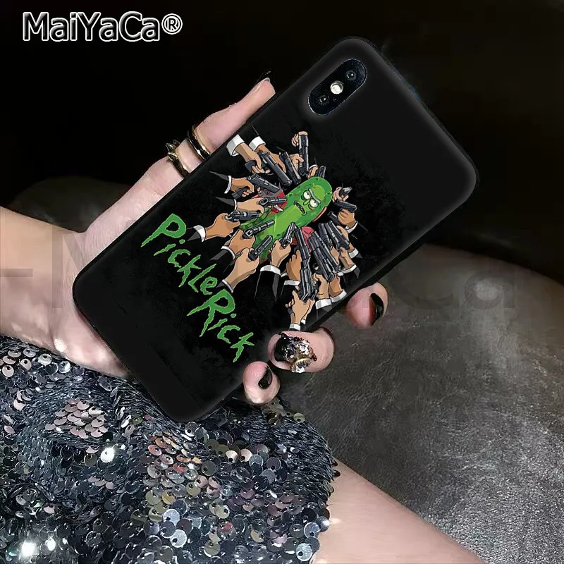 MaiYaCa Мягкий ТПУ силиконовый роскошный телефон мультфильм мариновка Рик и Морти для Apple iPhone11 pro 7 8 66S Plus X XS MAX 55S SE XR