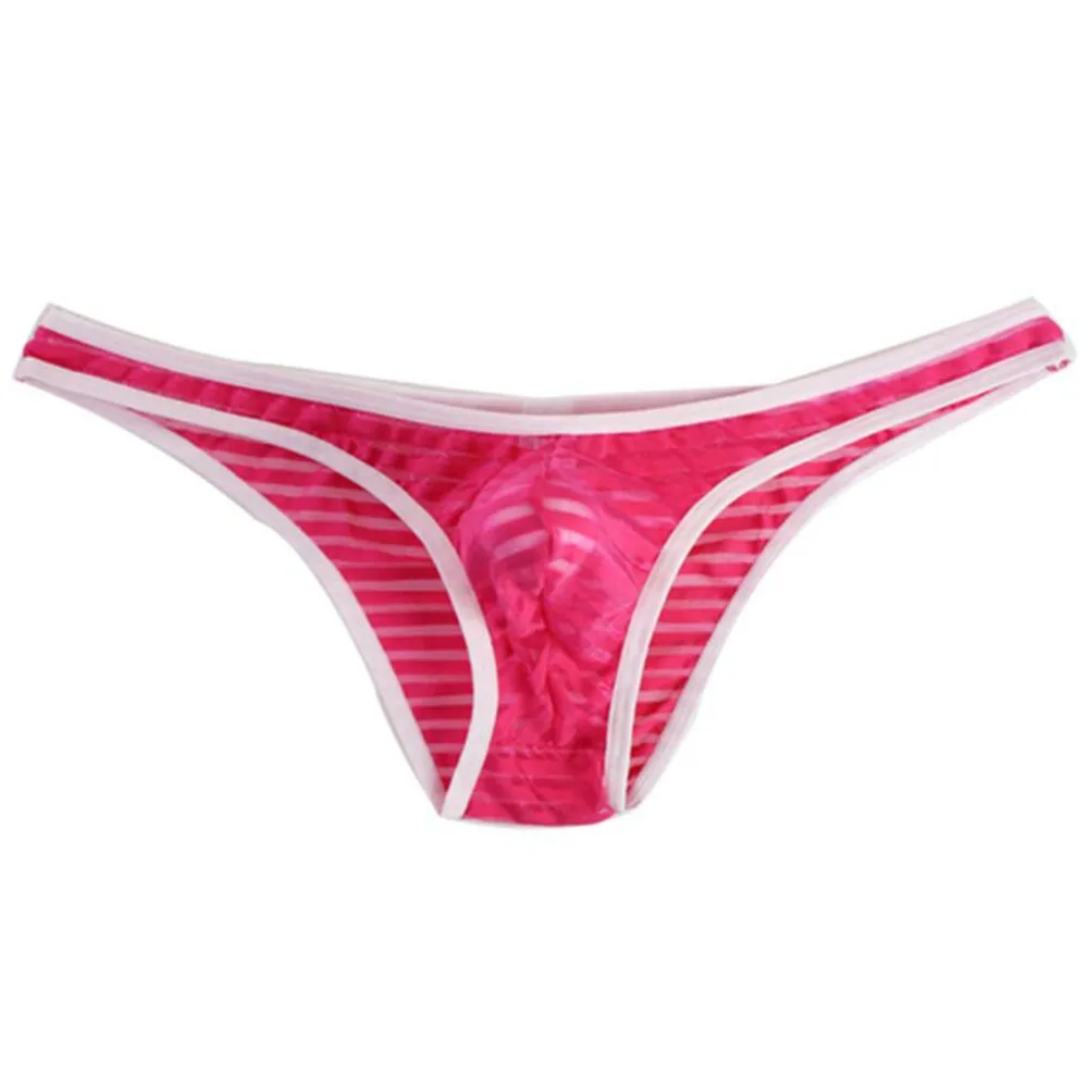 Видеть сквозь Для мужчин s сексуальное нижнее белье трусы с кармашком для пениса