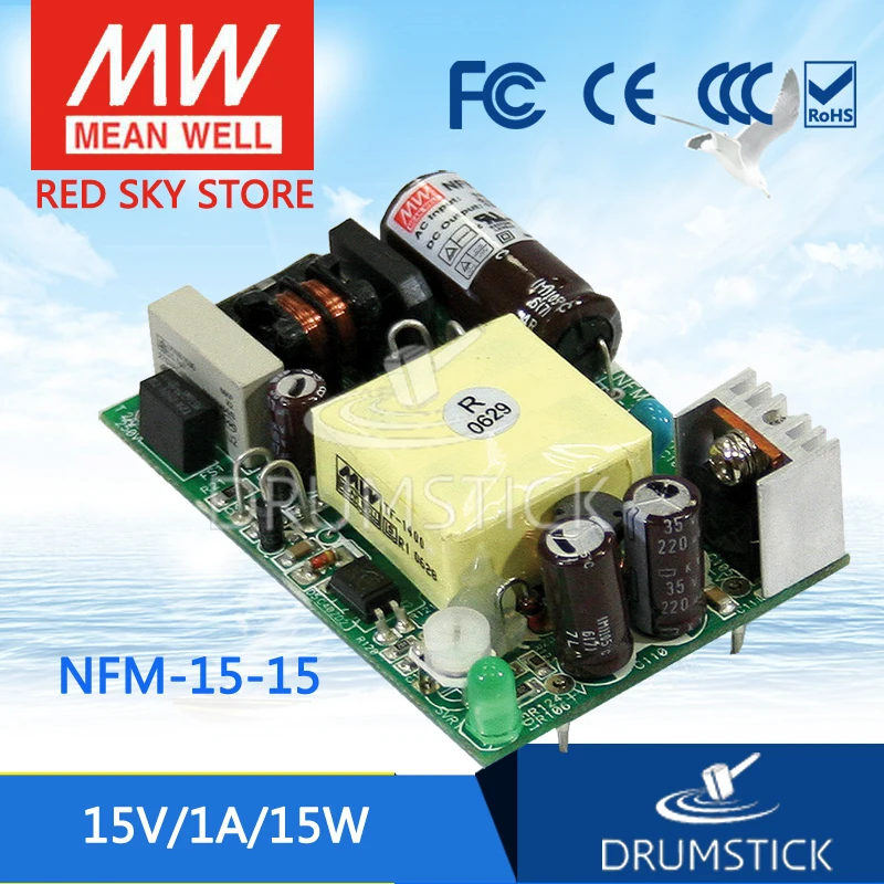 Бренд MEAN WELL представляет NFM 15 15V 1A meanwell 15В Вт импульсный Питание|switch power|switching power
