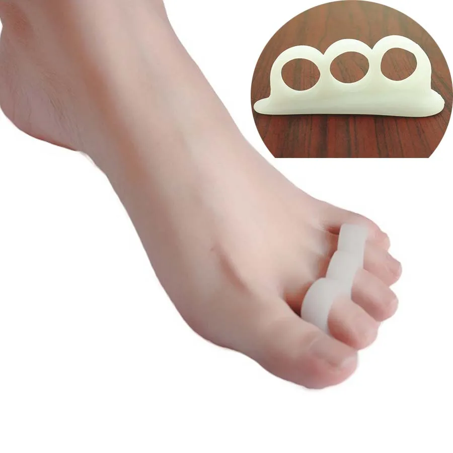 2 шт. силиконовый гелевый разделитель пальцев ног Уход за ногами подтяжки