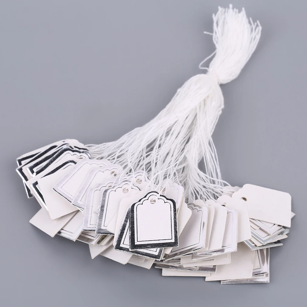 100 шт./упак. квадратной формы цена ярлычки на завязке товары этикетка для одежды