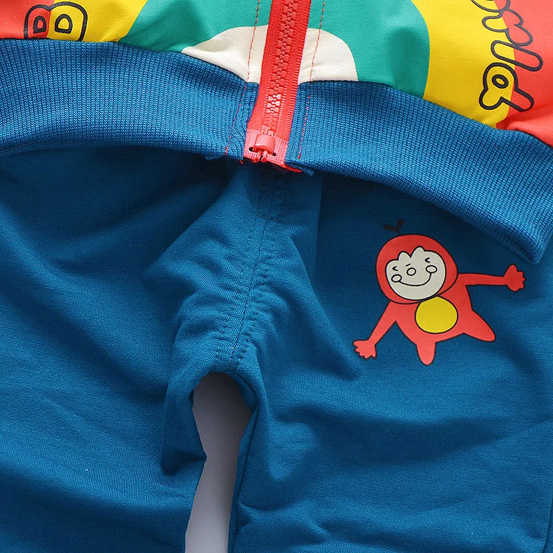Jargazol Toddler Girls Clothes 2019 Spring Fall Boys Clothing Set Cartoon Rocket Rainbow Printed Kids Outfits Children Costume | Детская