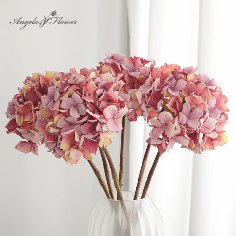 Ретро сушеный цветок искусственная Гортензия ветка Сделай Сам свадебный букет