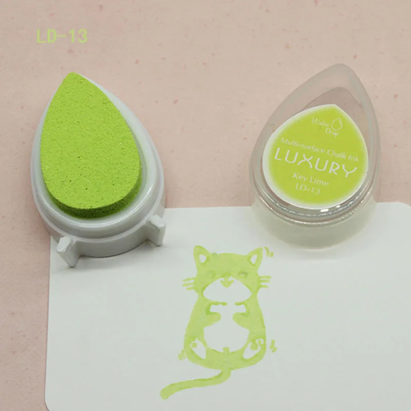 Мини капли воды форма чернил Pad Красочные мультфильм чернила для печати Pad набор для DIY Искусство ремесло 2019ing - Цвет: LD13