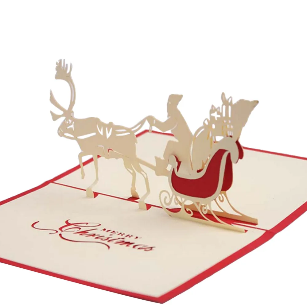Xmas Convite De Casamento Подробная информация о 3D Популярной открытке рождественское поздравление подарок для ребенка праздник счастливый год рождественские открытки