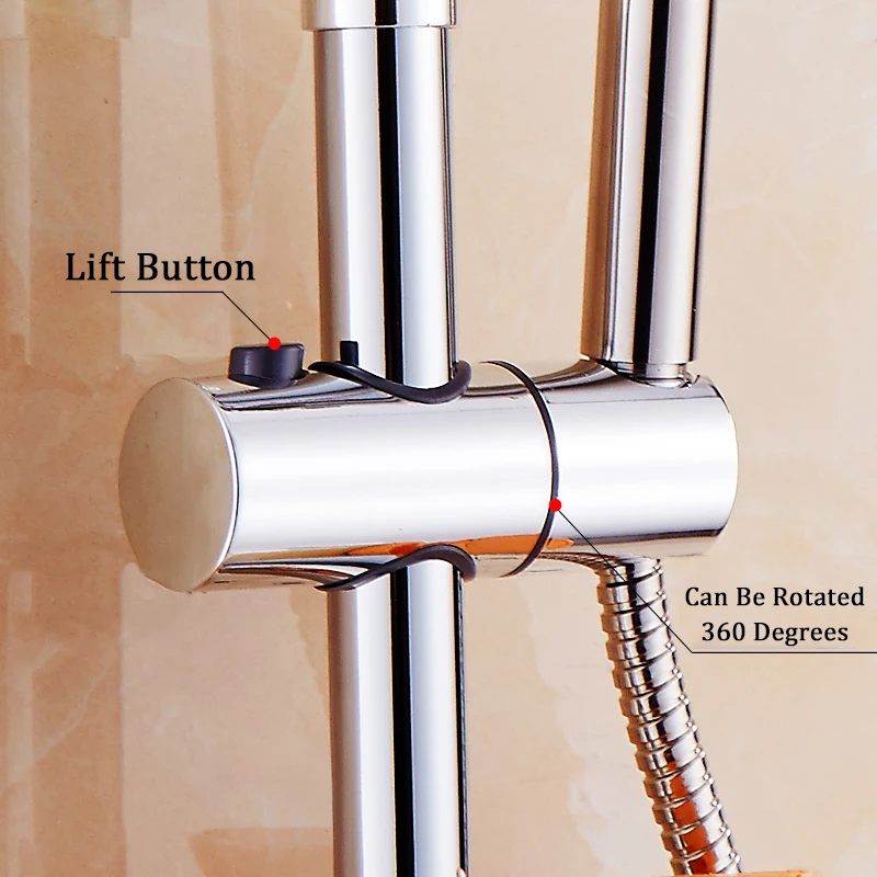 Монтажные кронштейны для душа 25 мм Хромированная Душевая рейка регулятор