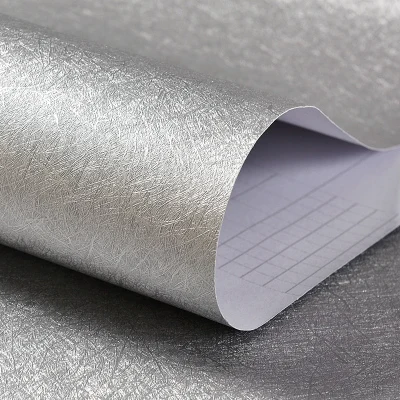 Silk Gray Однотонные, шелковые Стиль самоклеющиеся виниловые обои Водонепроницаемый Наклейки на стены для декора дома Плёнки Гостиная Спальня Наклейки на стены - Цвет: Silk Gray