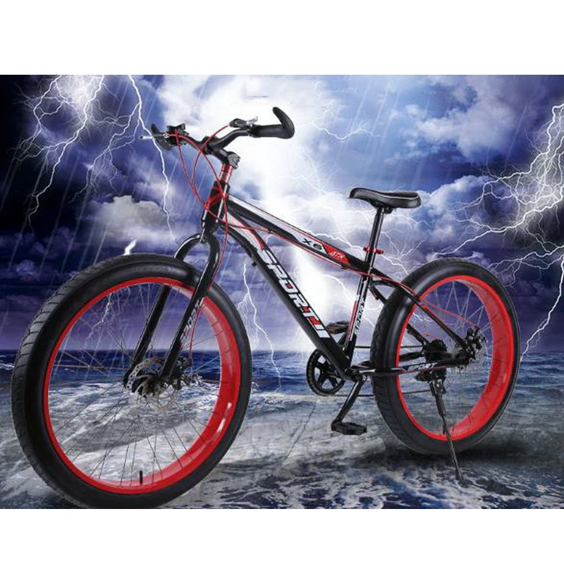 al40901/Variable speed damping / bike two-disc brakes wide tires snow mountain bike/Cushioning fork | Спорт и развлечения