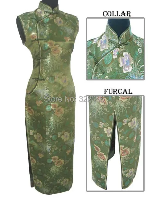 

Shanghai Story New Sale Dark Blue evening dress long bride Dress traditional cheongsam chrysanthemum qipao dress J3209