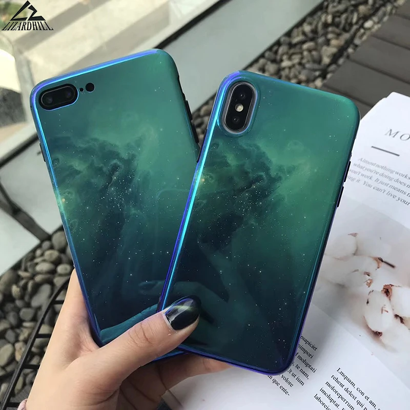 Lizardhill Blue ray милый зеленый звездное небо телефонные чехлы для iphone x чехол 6 s 6s 7 8