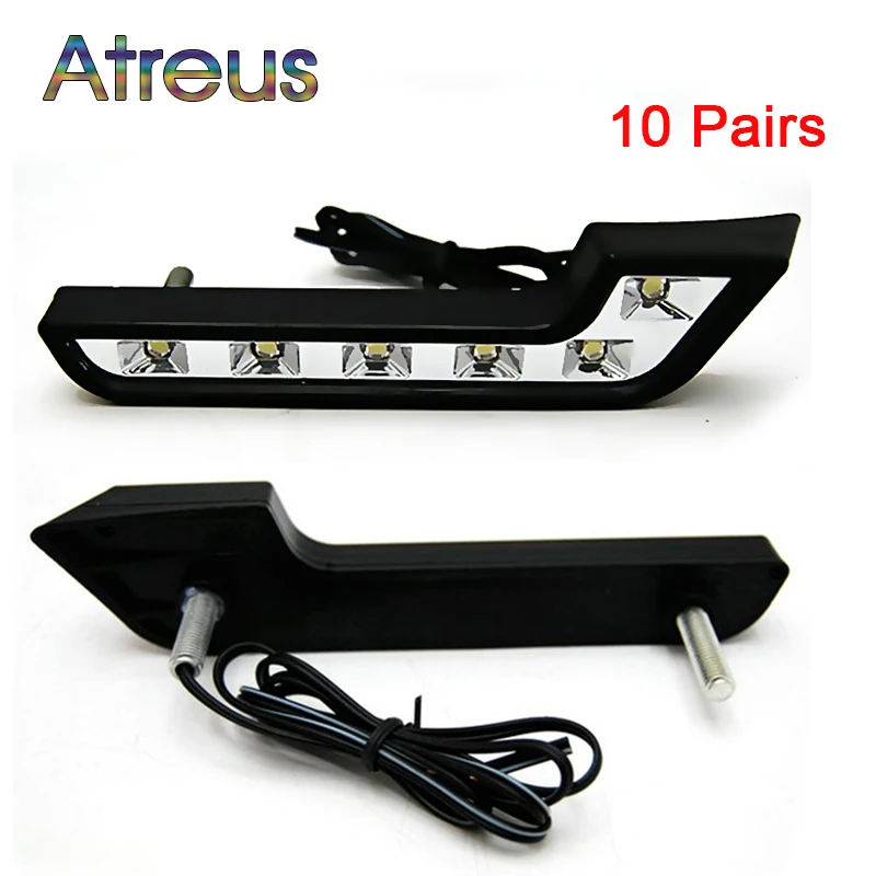 Atreus оптовая продажа 10 пар Автомобильный светодиодный дневные ходовые огни 6 DRL