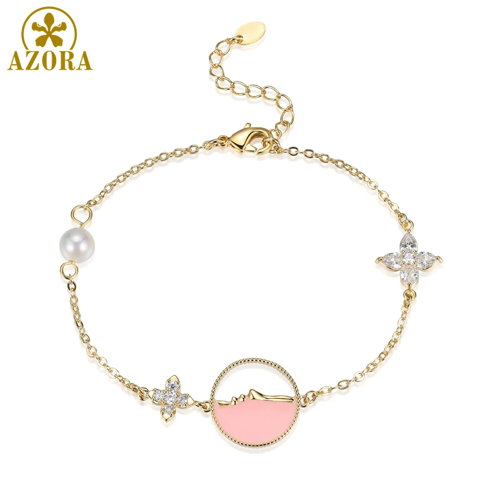 Азора уникальный уход за кожей лица Форма жемчужный браслет для женщин и девушек