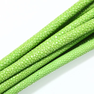 green Волшебные рыбки, мужские, диаметр 6 мм, длина 20,5 см, кожа ската, для рукоделия, ручные браслеты, ожерелье для мужчин, подходят для брендовых часов, diy ювелирные изделия - Окраска металла: green