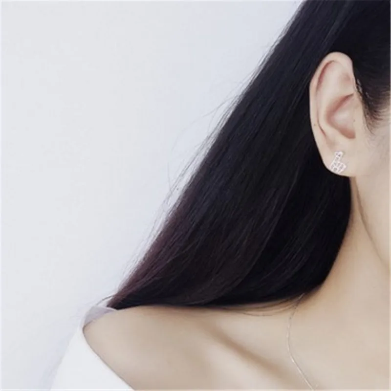 RONGQING милые Полые серьги-гвоздики из альпаки для женщин Brincos женские DIY модные