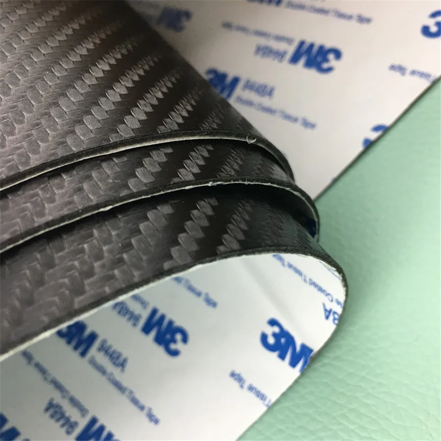 Углеволоконная Автомобильная кожаная Накладка на порог крышка 120*50