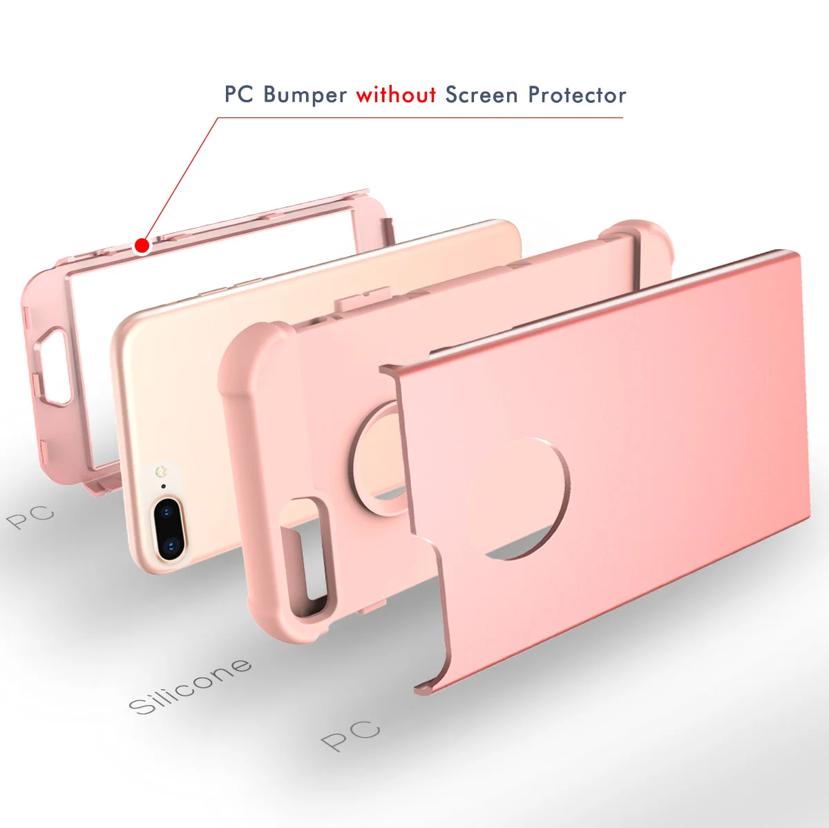 Ударопрочный защитный чехол для Apple iPhone 8/8 Plus ультра-тонкий Твердый Чехол-гибрид