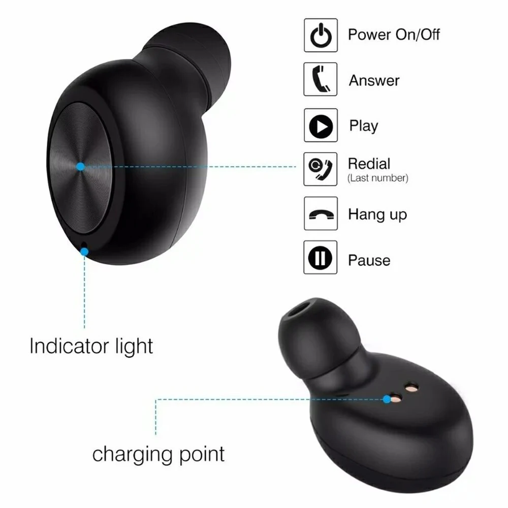 WELTEAYO X17 USB Беспроводные Bluetooth наушники мини невидимые бизнес гарнитура для