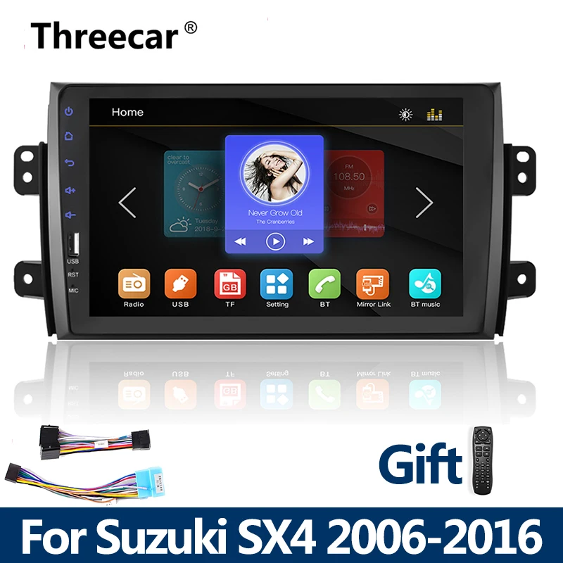 only radio 2din Автомагнитола 9 дюймов сенсорный mirrorlink Android телефон для Suzuki SX4 2006-20162 DIN MP5 плеер Авторадио Bluetooth магнитофон - Цвет: only radio