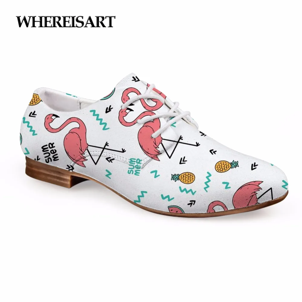 Женские туфли оксфорды на плоской подошве WHEREISART повседневные кожаные шнуровке с